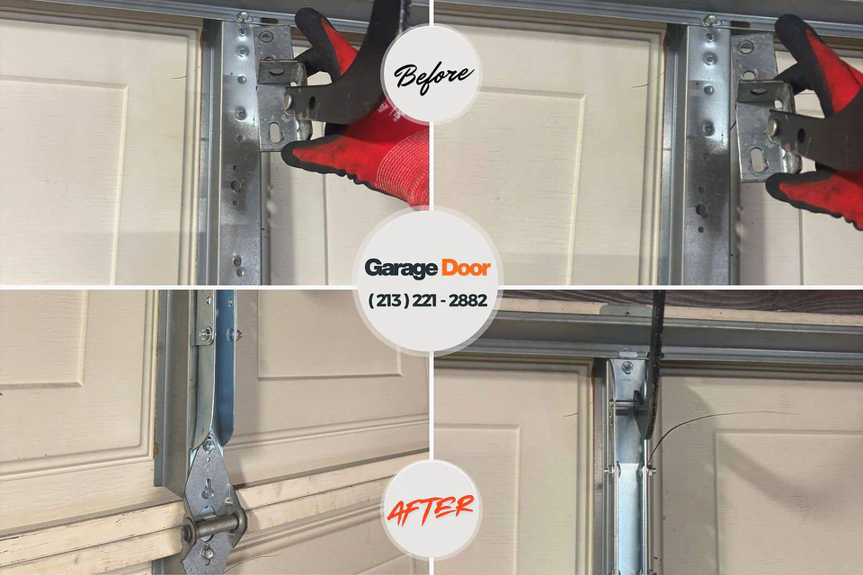 Before and after: garage door repair Campbellsport, WI